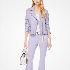 Michael Kors Crinkled Leather Jacket NWOT